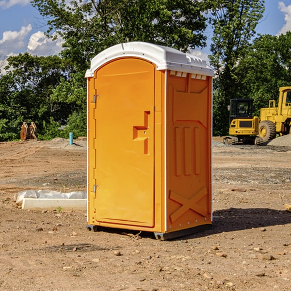 how often are the porta potties cleaned and serviced during a rental period in Poyen